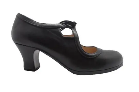 Black Embroidered Flamenco Shoe Begoña Cervera | FlamencoExport
